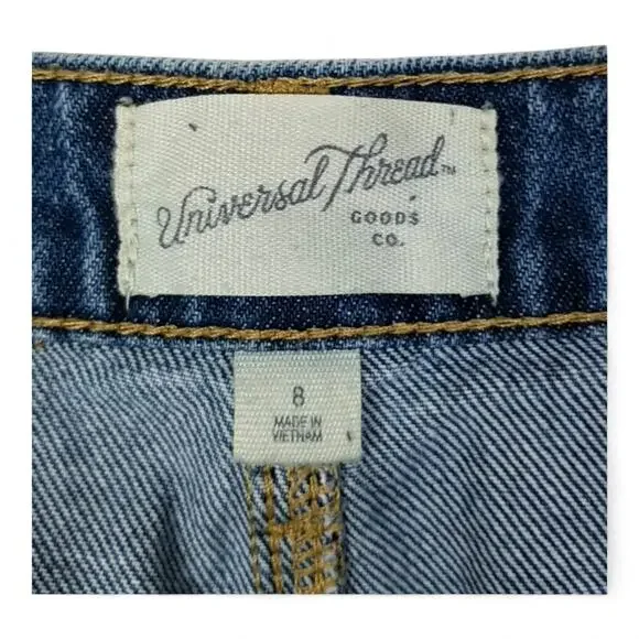 UNIVERSAL THREAD GOODS INC. Denim Skirt Maxi High Slit Back Cotton/Lyocell - 8 - Picture 4 of 10